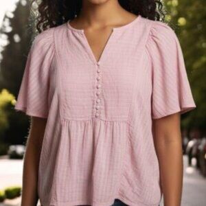 Madewell Courtyard Flutter Sleeve Blouse